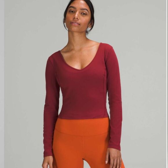 Lululemon Women’s 8 Align Long Sleeve Mulled Wine Buttery Soft Minimalist New - Picture 6 of 11